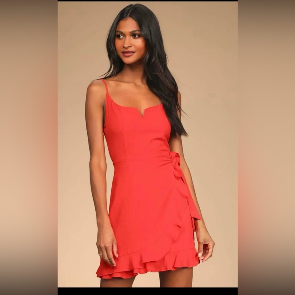 Lulu’s Faux-Wrap Mini Dress